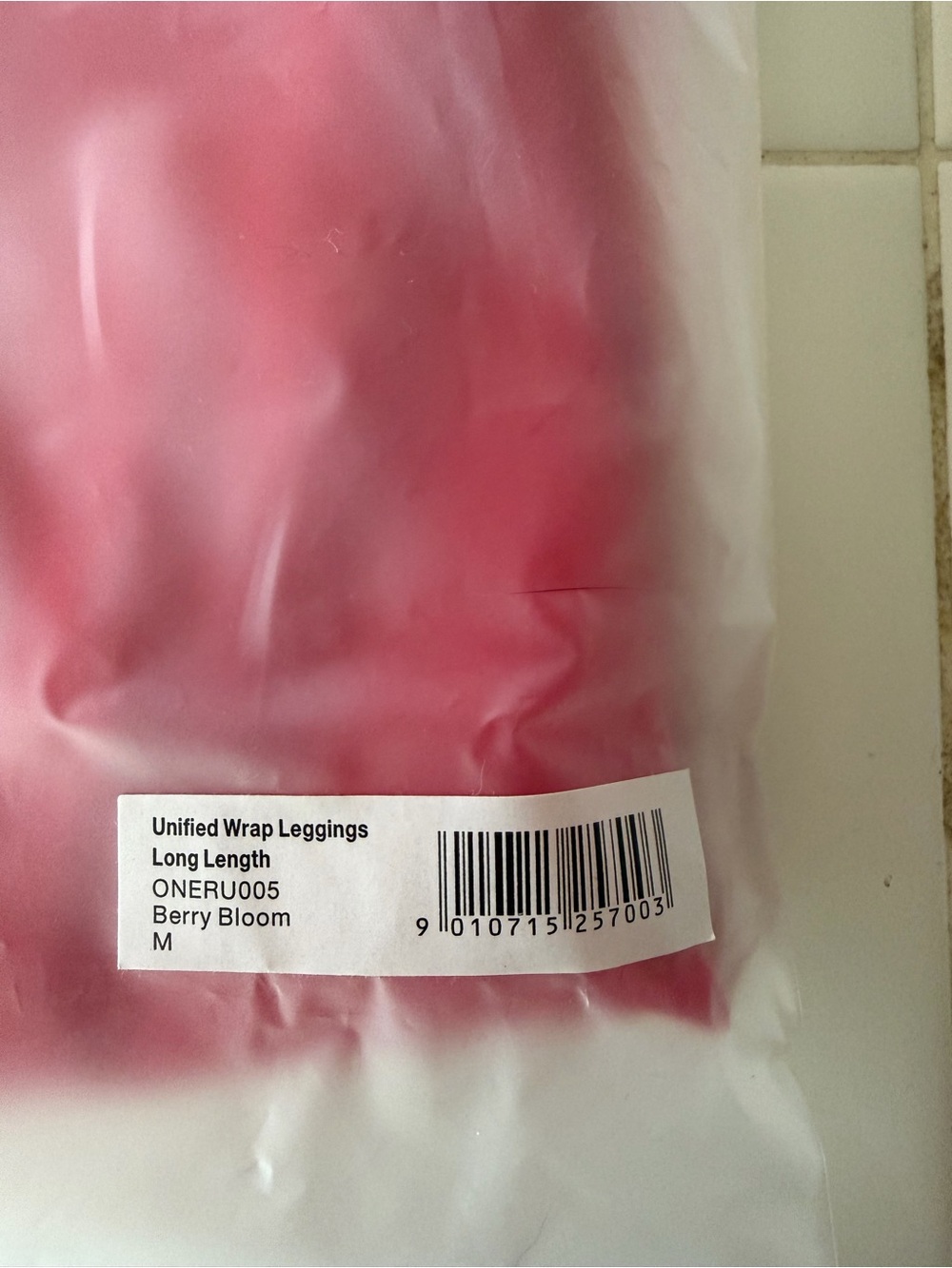 Oner Active Unified Wrap Leggings Long Berry Bloom M NWT - Picture 7 of 7
